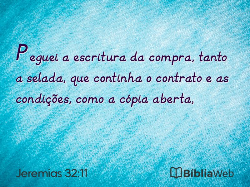 Jeremias 32:11 em imagem para compartilhar