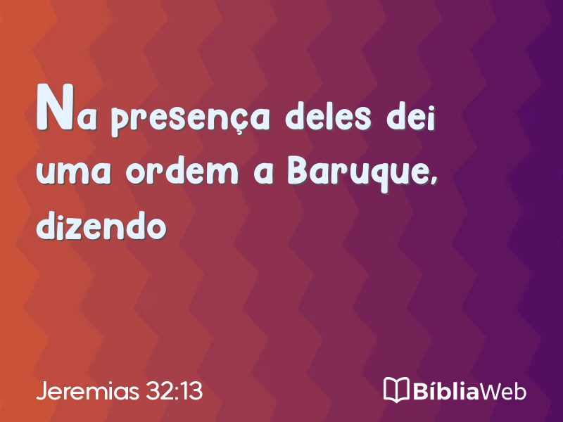 Jeremias 32:13 em imagem para compartilhar
