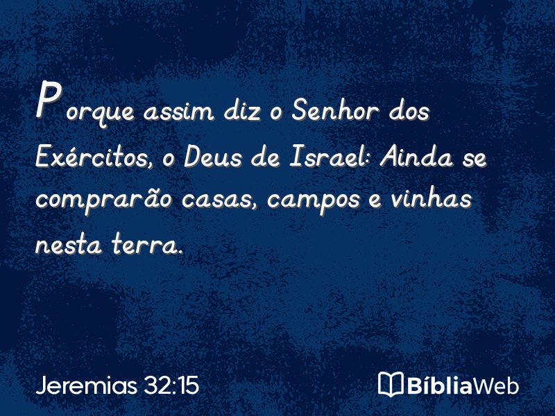 Jeremias 32:15 em imagem para compartilhar