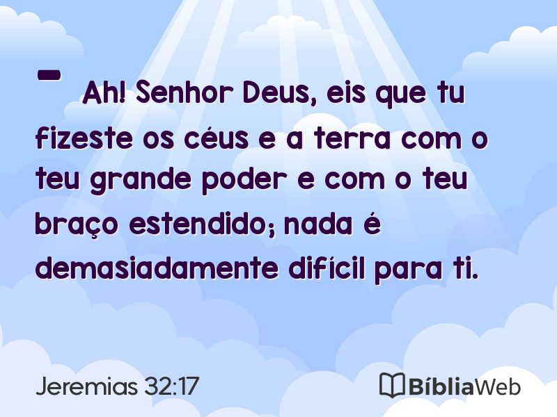 Jeremias 32:17 em imagem para compartilhar