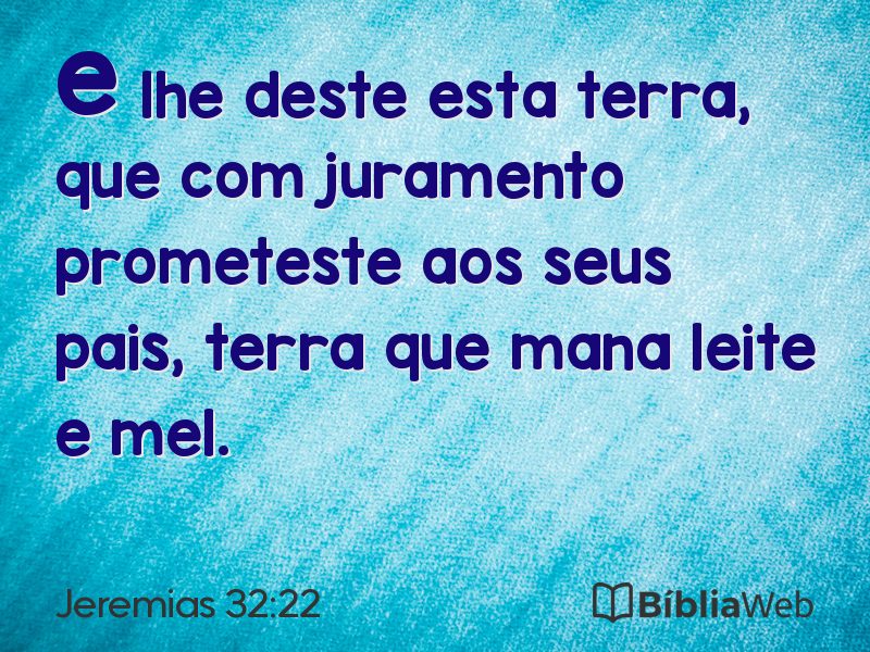 Jeremias 32:22 em imagem para compartilhar