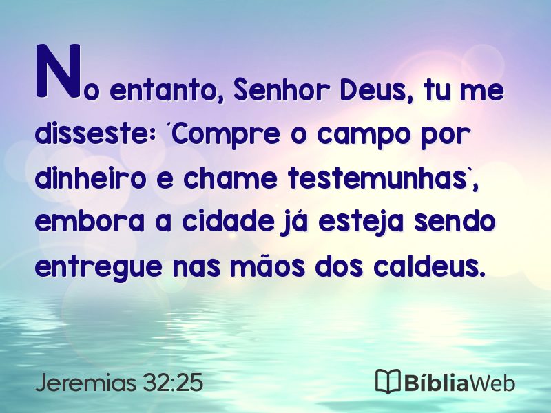 Jeremias 32:25 em imagem para compartilhar