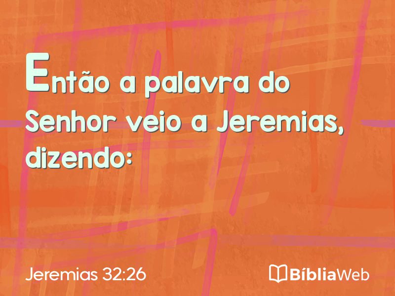 Jeremias 32:26 em imagem para compartilhar