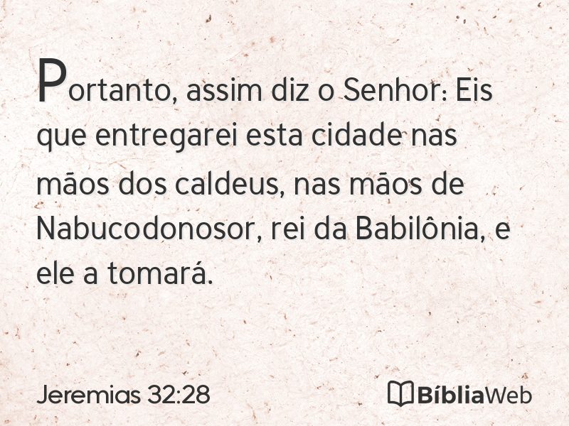 Jeremias 32:28 em imagem para compartilhar