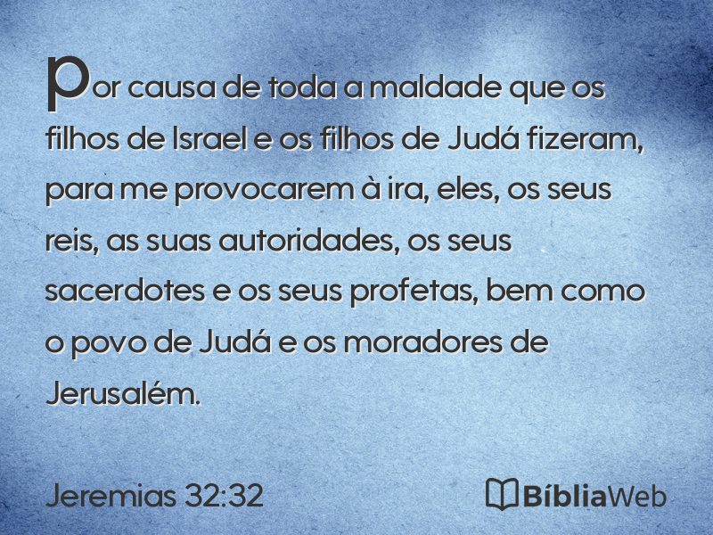 Jeremias 32:32 em imagem para compartilhar
