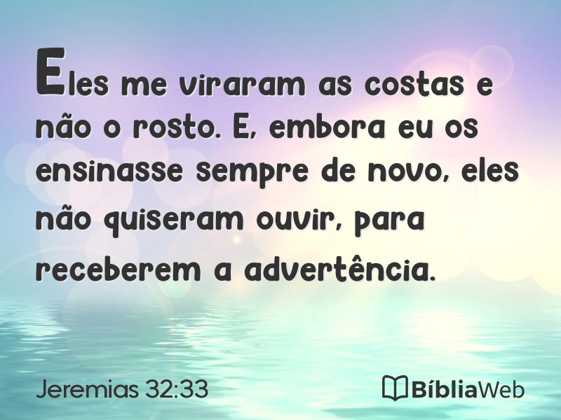 Jeremias 32:33 em imagem para compartilhar