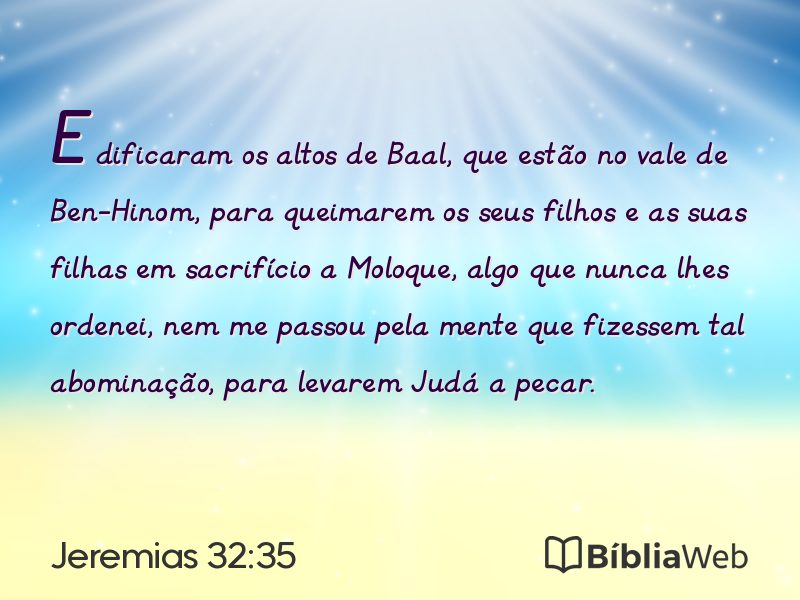 Jeremias 32:35 em imagem para compartilhar
