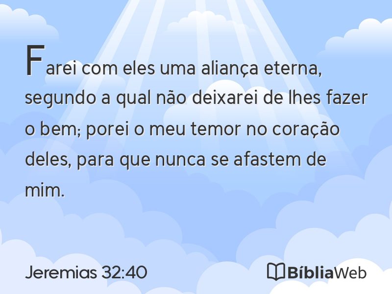Jeremias 32:40 em imagem para compartilhar