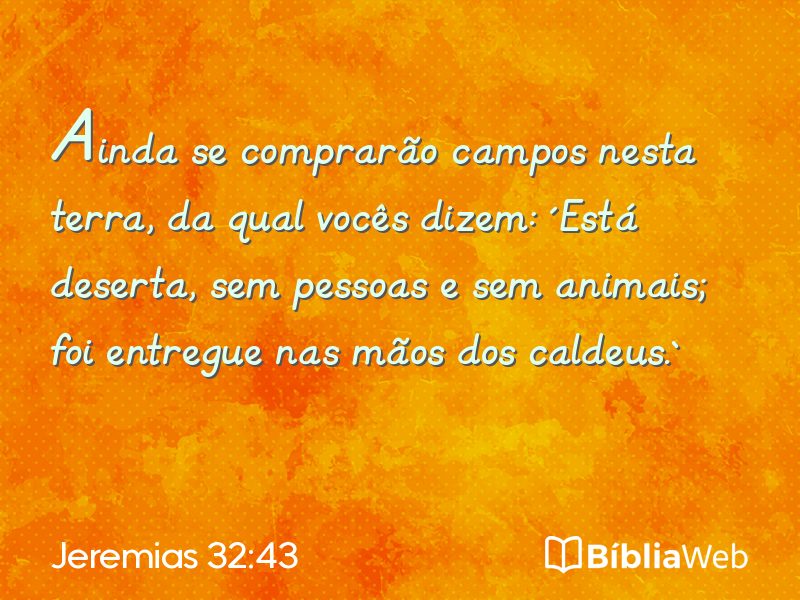 Jeremias 32:43 em imagem para compartilhar