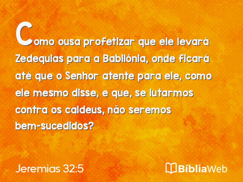 Jeremias 32:5 em imagem para compartilhar