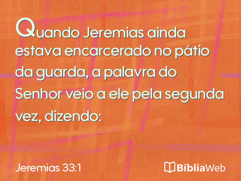 Jeremias 33:1 em imagem para compartilhar