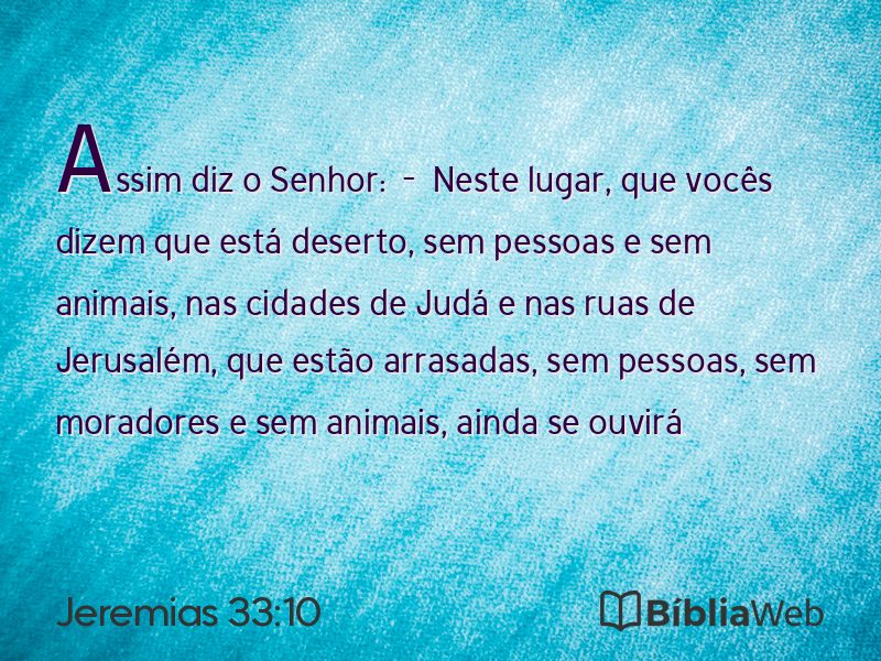 Jeremias 33:10 em imagem para compartilhar