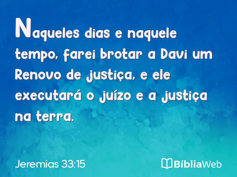 Jeremias 33:15 em imagem para compartilhar