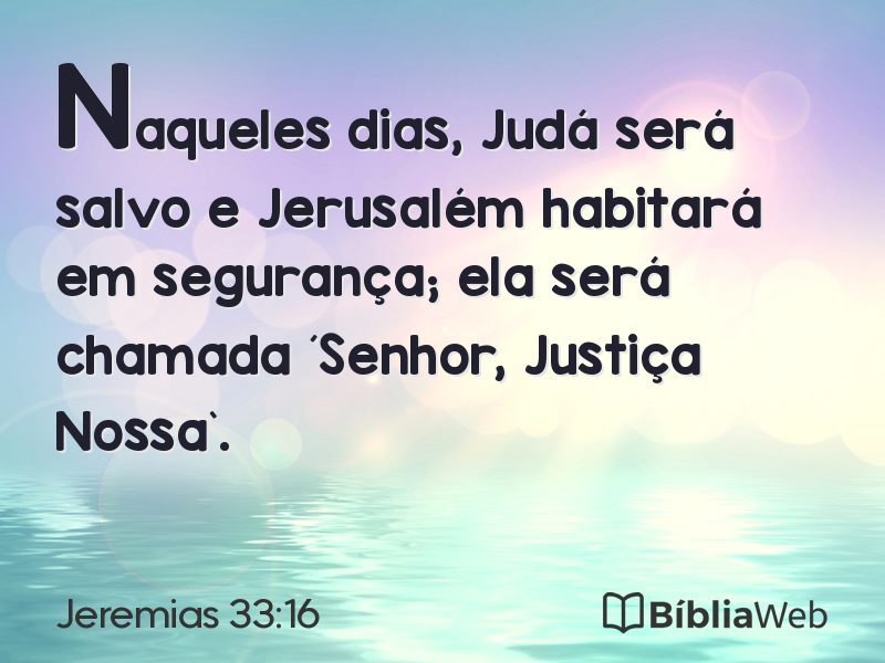 Jeremias 33:16 em imagem para compartilhar