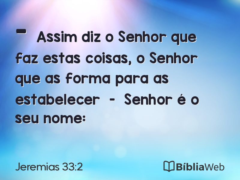 Jeremias 33:2 em imagem para compartilhar