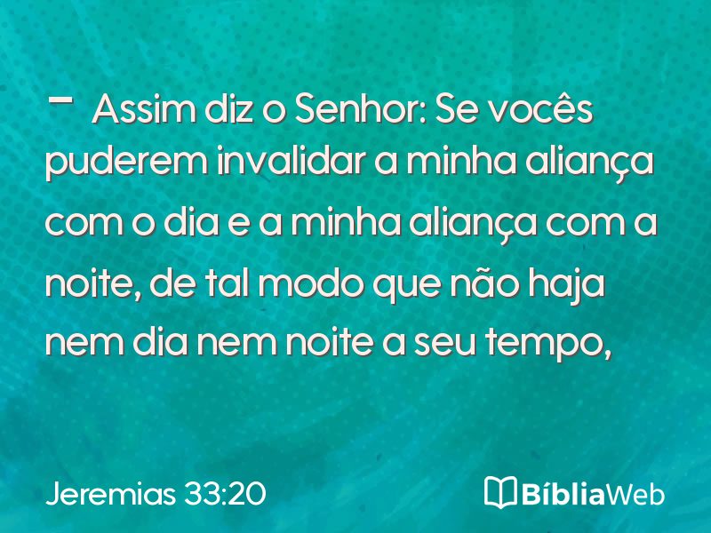 Jeremias 33:20 em imagem para compartilhar
