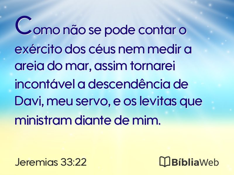 Jeremias 33:22 em imagem para compartilhar