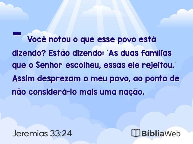 Jeremias 33:24 em imagem para compartilhar