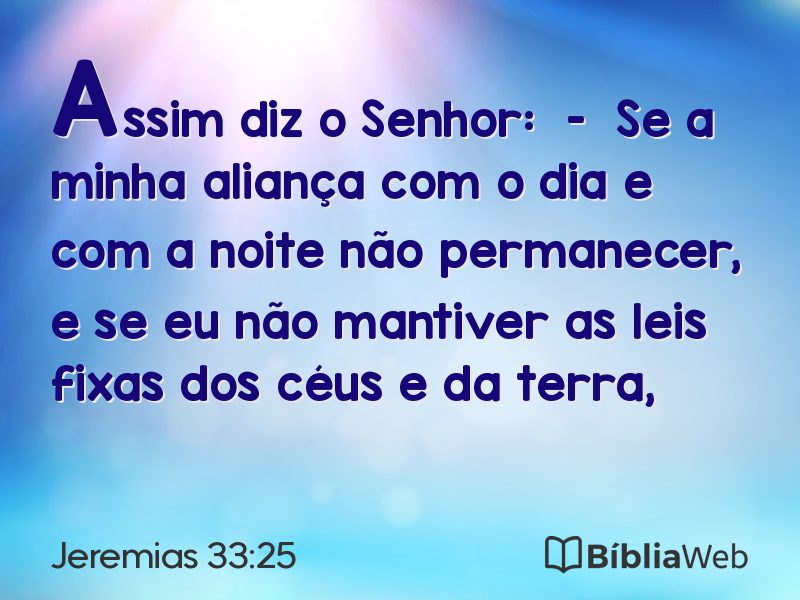 Jeremias 33:25 em imagem para compartilhar