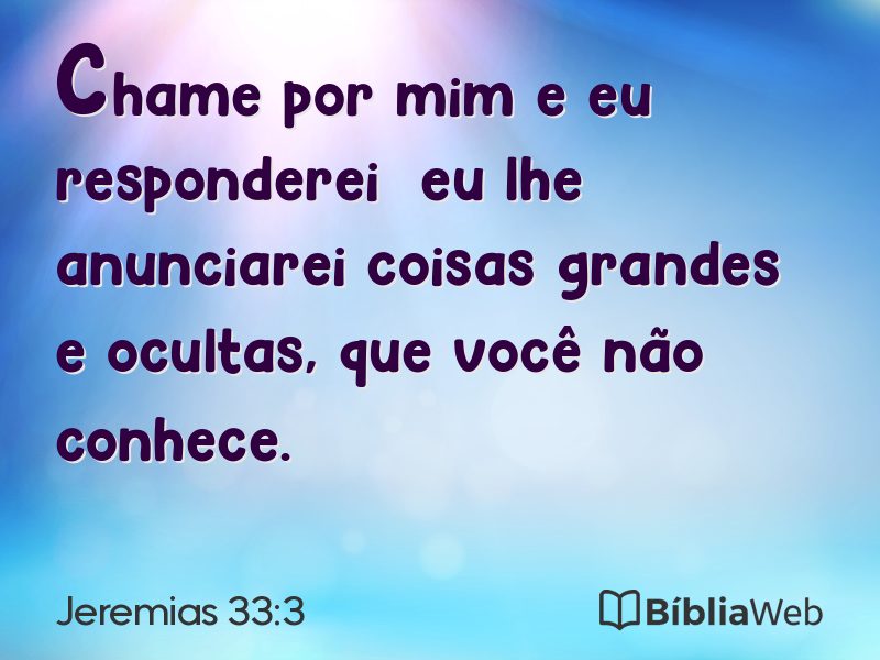 Jeremias 33:3 em imagem para compartilhar