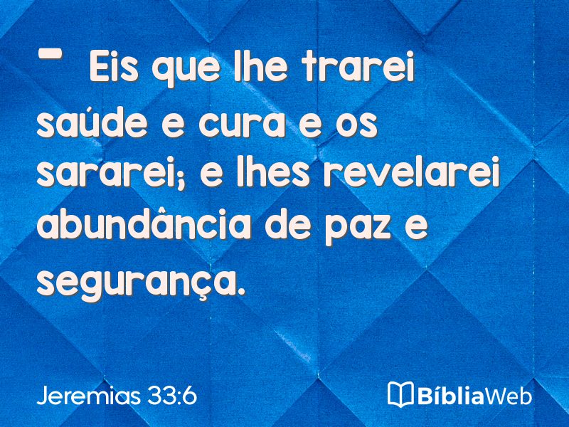 Jeremias 33:6 em imagem para compartilhar