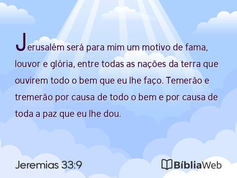 Jeremias 33:9 em imagem para compartilhar