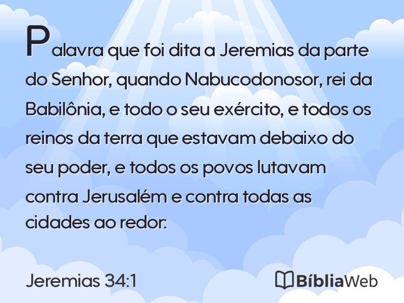 Jeremias 34:1 em imagem para compartilhar