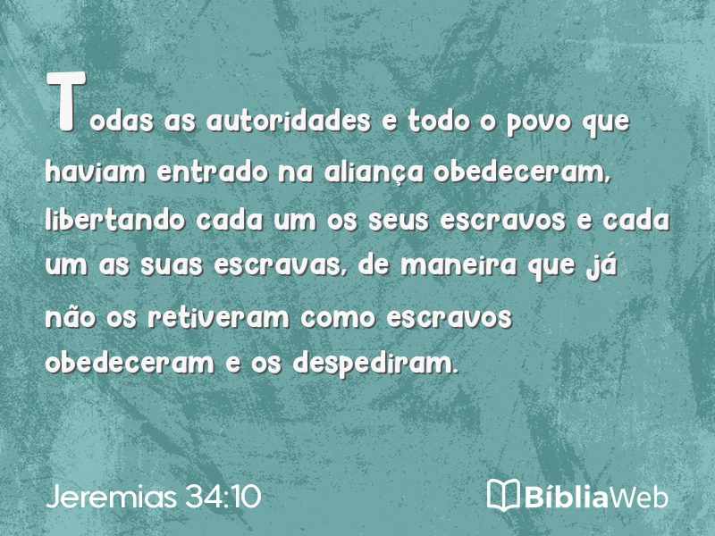 Jeremias 34:10 em imagem para compartilhar