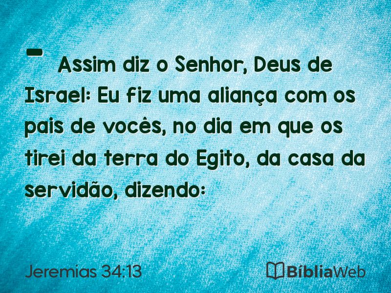Jeremias 34:13 em imagem para compartilhar