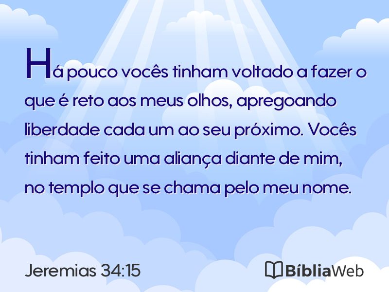 Jeremias 34:15 em imagem para compartilhar