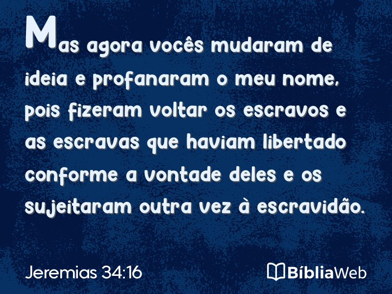 Jeremias 34:16 em imagem para compartilhar