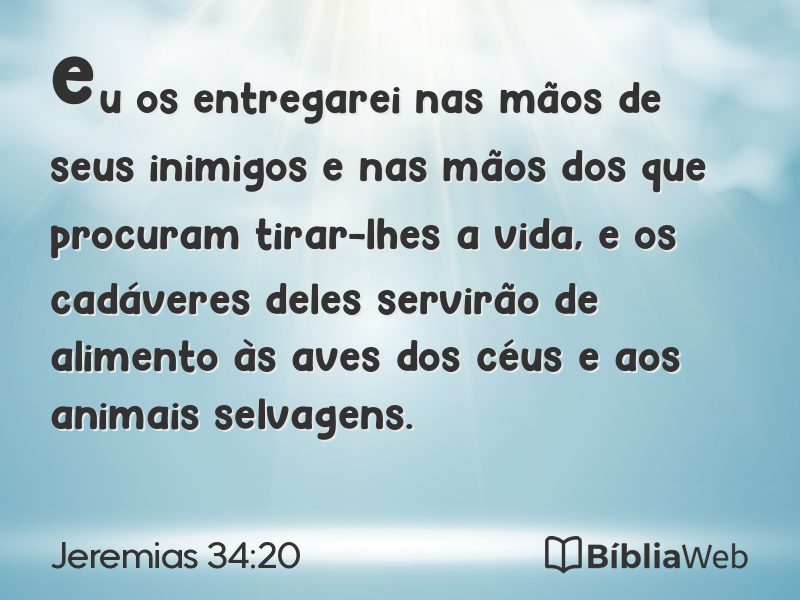 Jeremias 34:20 em imagem para compartilhar