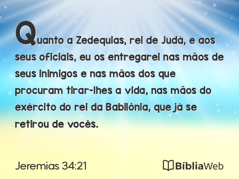 Jeremias 34:21 em imagem para compartilhar