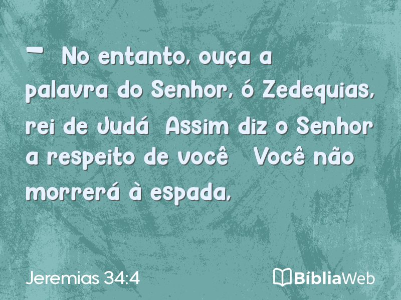 Jeremias 34:4 em imagem para compartilhar