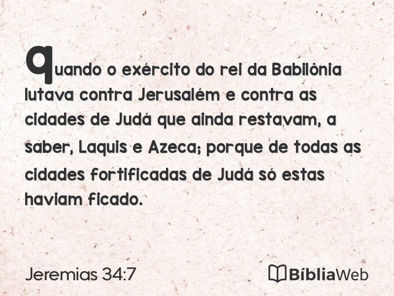 Jeremias 34:7 em imagem para compartilhar