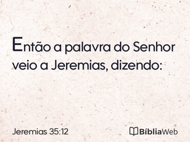 Jeremias 35:12 em imagem para compartilhar