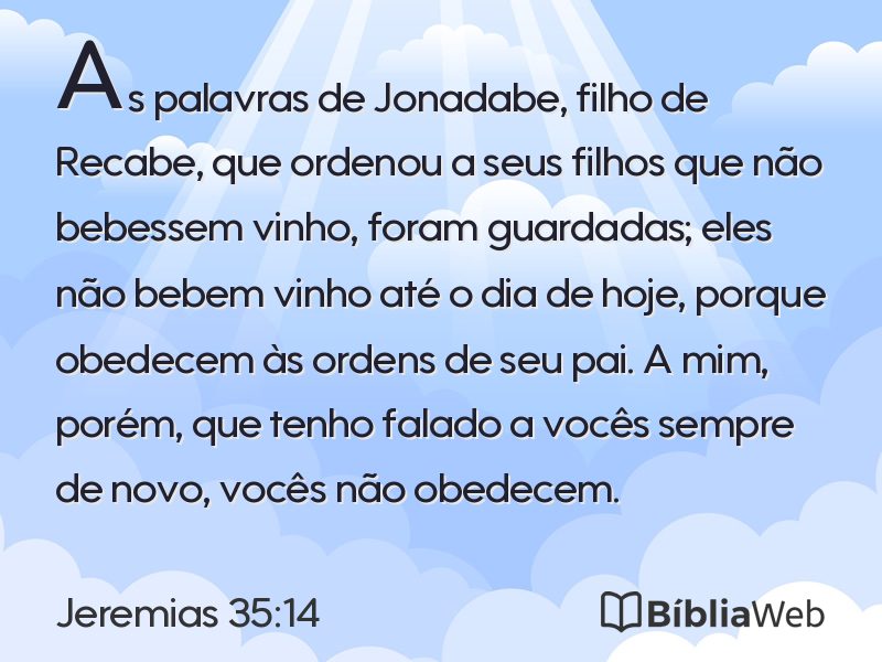 Jeremias 35:14 em imagem para compartilhar