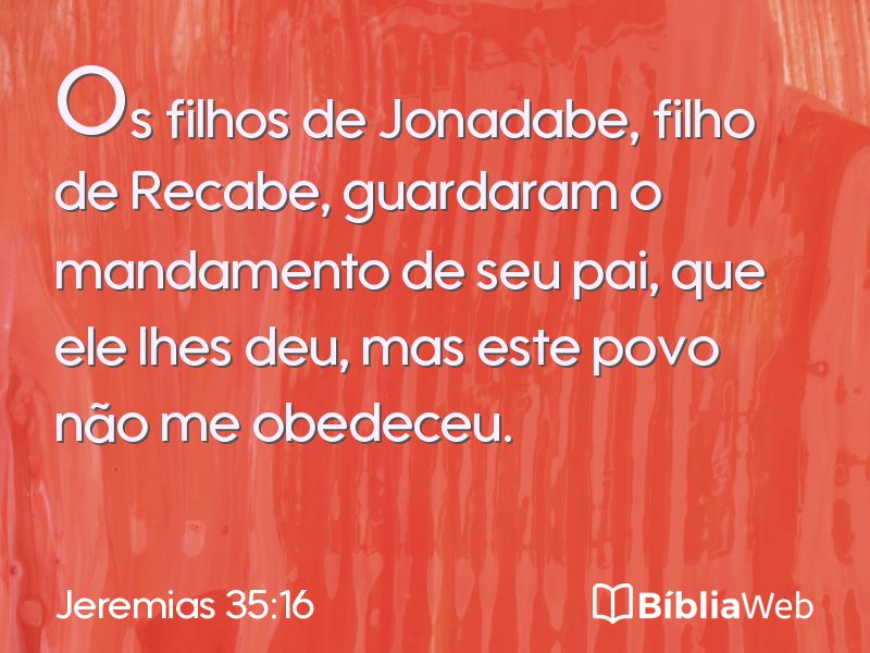 Jeremias 35:16 em imagem para compartilhar