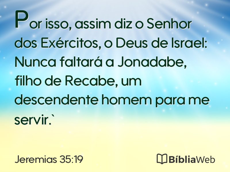 Jeremias 35:19 em imagem para compartilhar