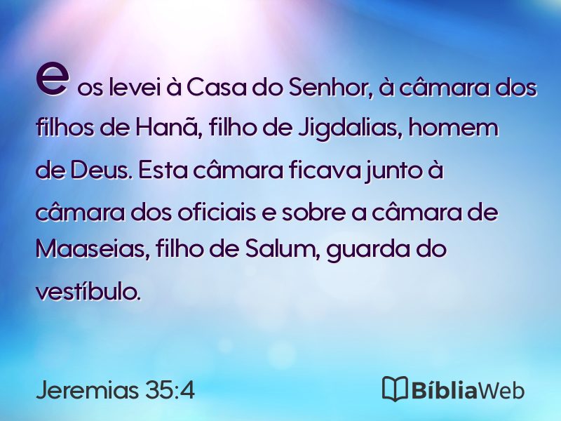 Jeremias 35:4 em imagem para compartilhar