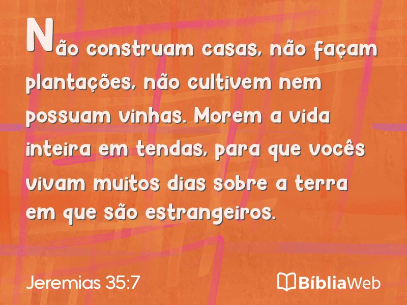 Jeremias 35:7 em imagem para compartilhar
