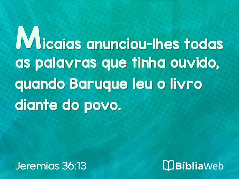 Jeremias 36:13 em imagem para compartilhar