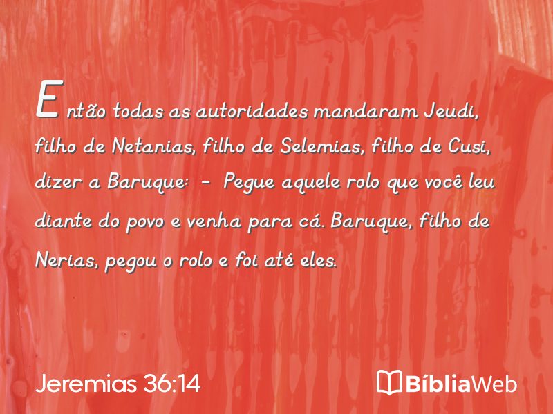 Jeremias 36:14 em imagem para compartilhar