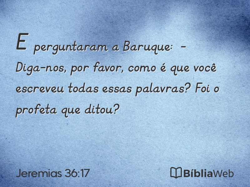 Jeremias 36:17 em imagem para compartilhar