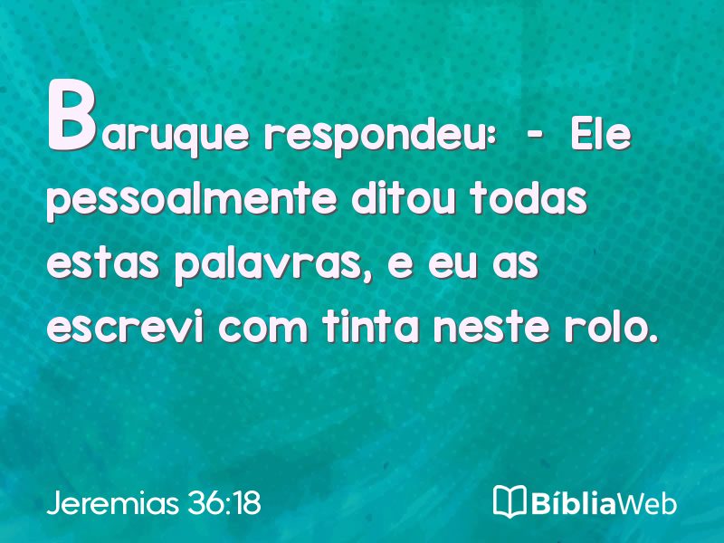 Jeremias 36:18 em imagem para compartilhar