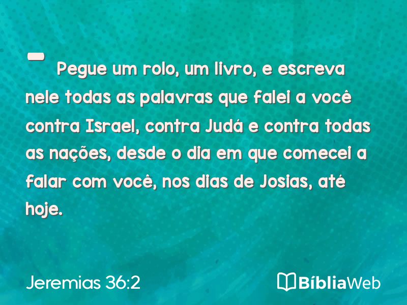 Jeremias 36:2 em imagem para compartilhar