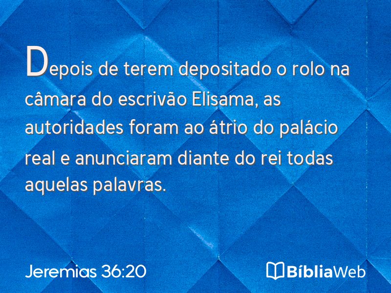 Jeremias 36:20 em imagem para compartilhar