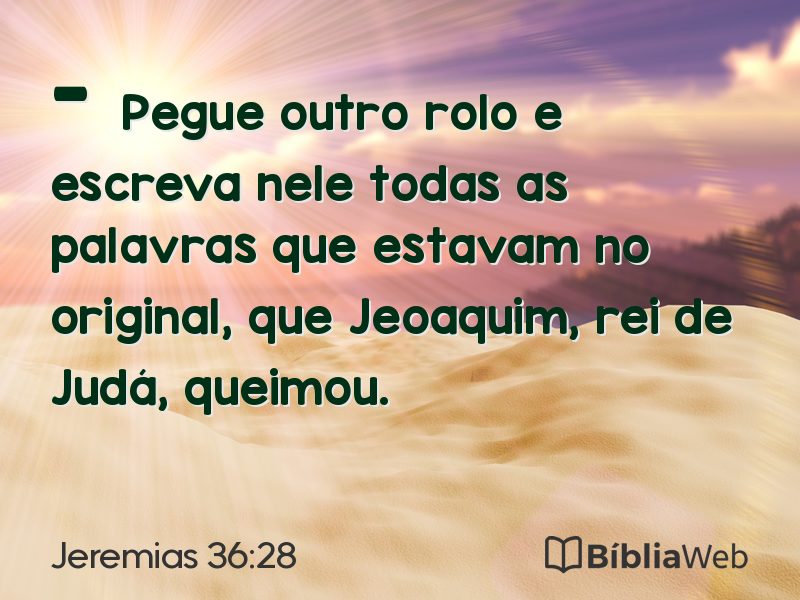 Jeremias 36:28 em imagem para compartilhar