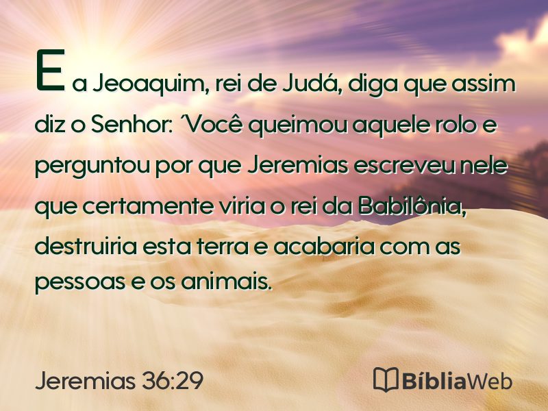 Jeremias 36:29 em imagem para compartilhar