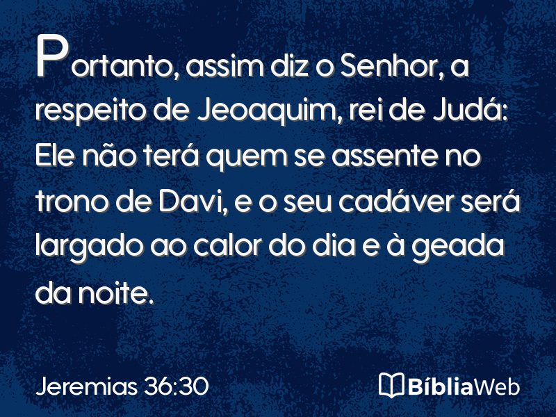 Jeremias 36:30 em imagem para compartilhar